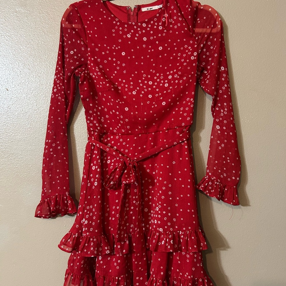 Francesca's Collections Red Kids Dress with Dots